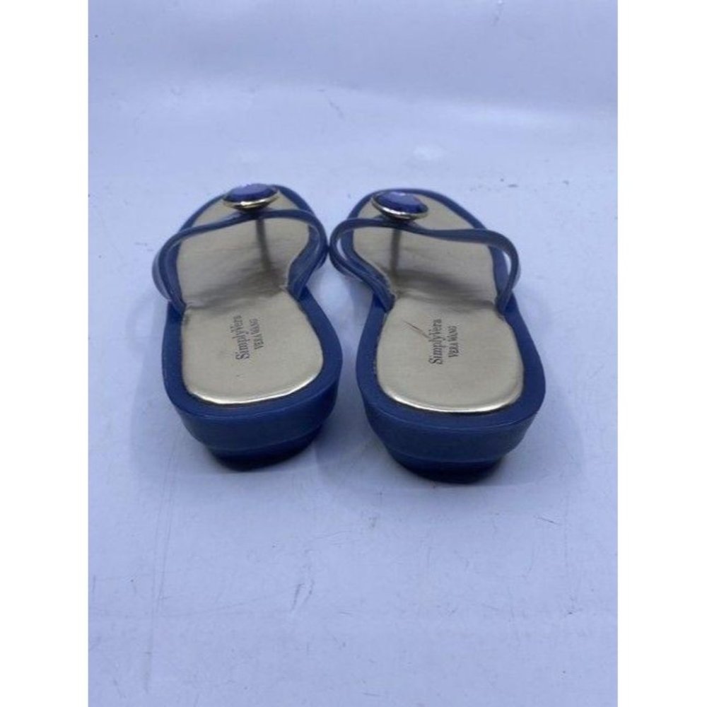Simply Vera Vera Wang Blue Gold Sandals Size Us - Picture 5 of 7